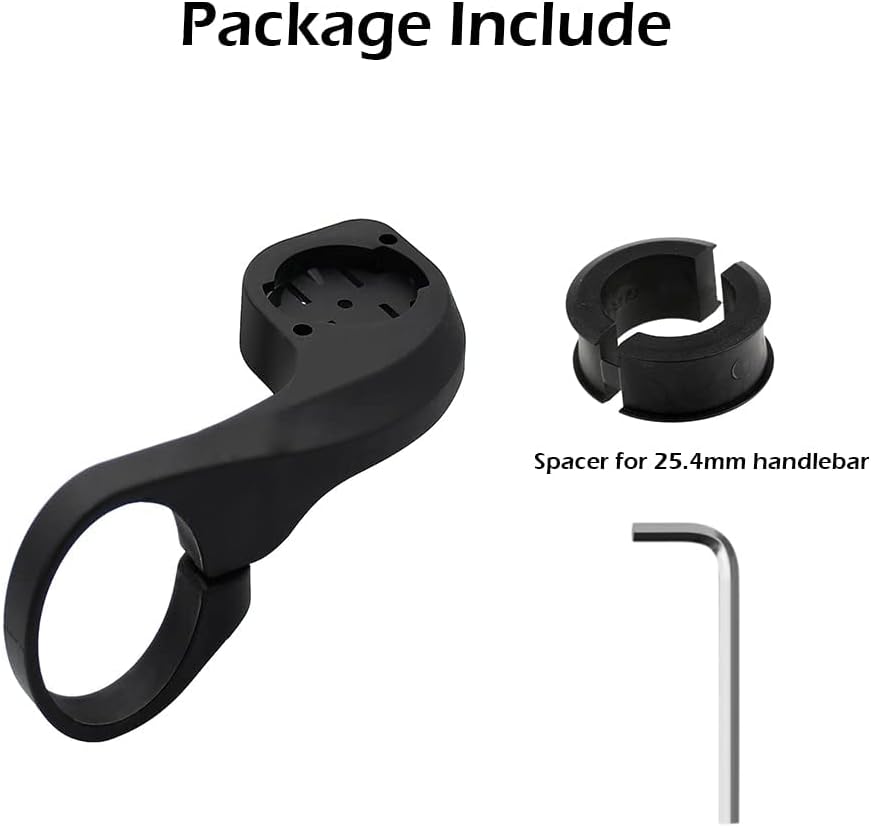 Thinvik Out Front Bike Computer Mount for Garmin Edge 830 820 810 800 530 520 Plus 520 510 500 200 130 25 GPS Compatible with 31.8mm 25.4mm Handlebar