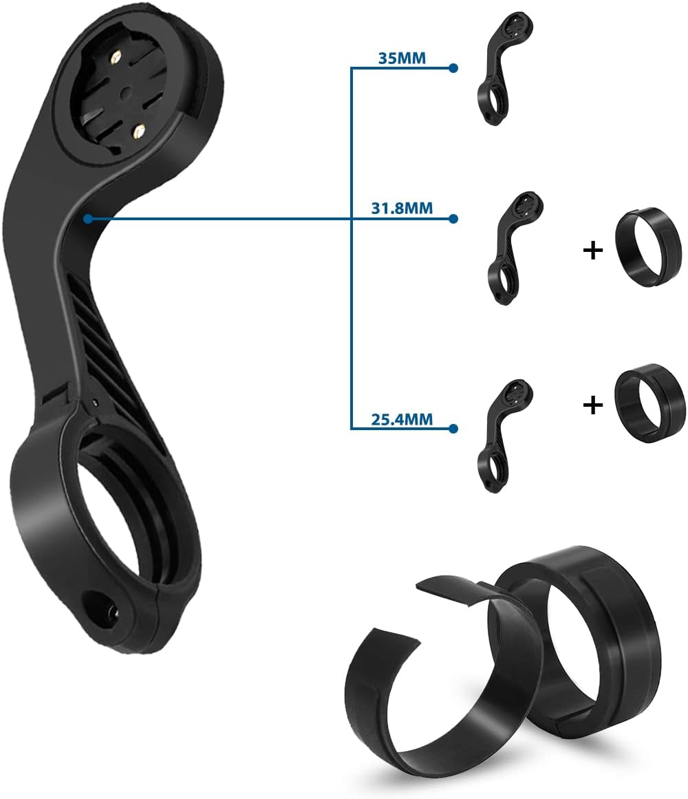 Thinvik Bike Computer Mount for Garmin Edge 1040 1030 840 830 540 530 130 Compatible with 25.4 31.8 35mm Handlebars Comes with Quick Release Gopro Mount Adapter and Light Holder