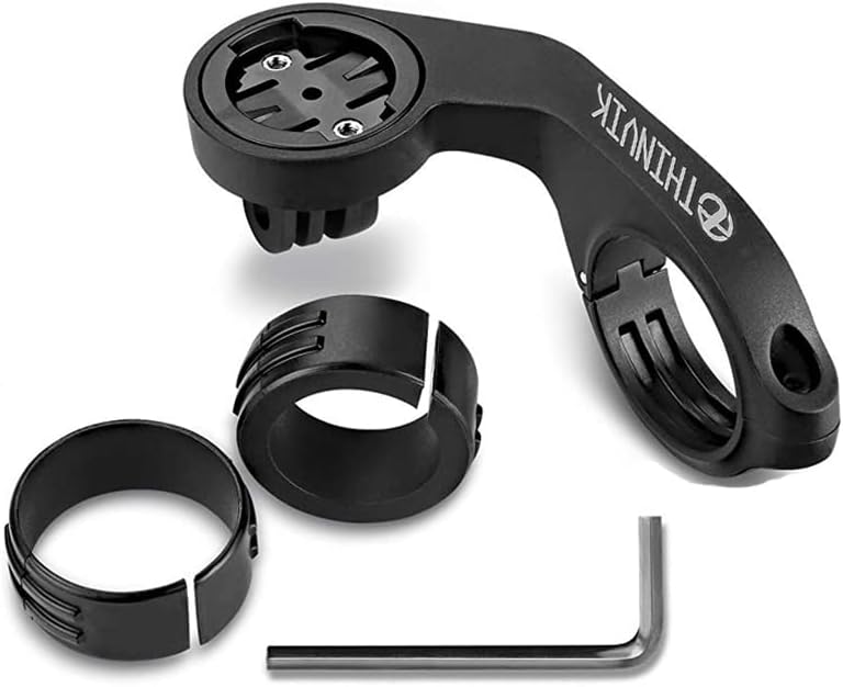 Thinvik Out Front Bike Computer Mount for Garmin Edge 830 820 810 800 530 520 Plus 520 510 500 200 130 25 GPS Compatible with 31.8mm 25.4mm Handlebar