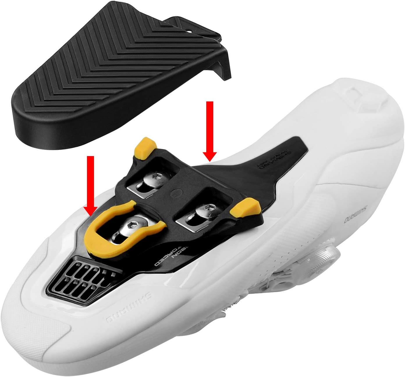 Bike Cleat Rubber Cover Set - Bike Cleats with Covers for Shimano SPD-SL Cleats (Only Work for SH10 SH11 SH12 Road Bike Cleats)