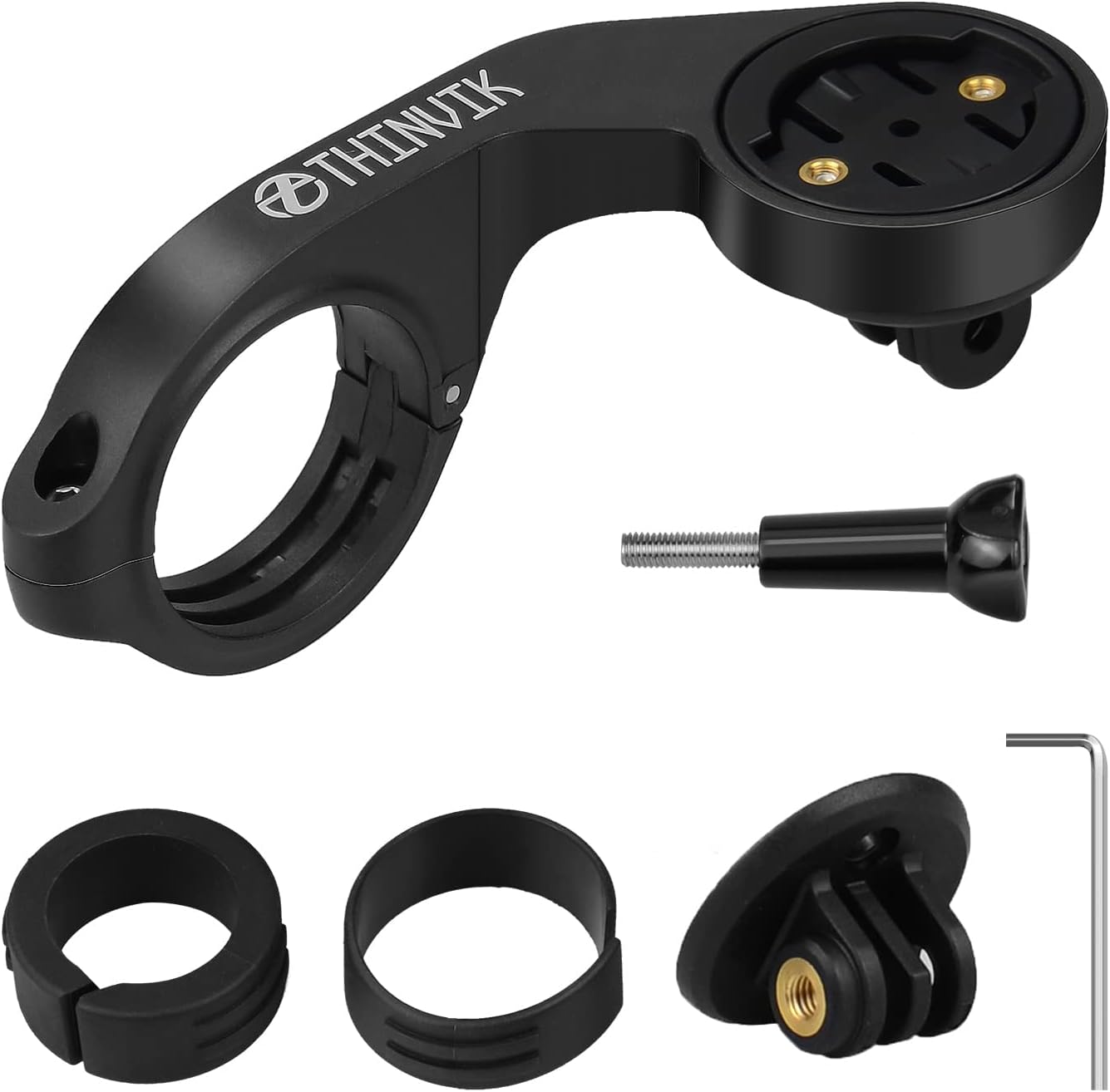 Thinvik Out Front Bike Computer Mount for Garmin Edge 830 820 810 800 530 520 Plus 520 510 500 200 130 25 GPS Compatible with 31.8mm 25.4mm Handlebar