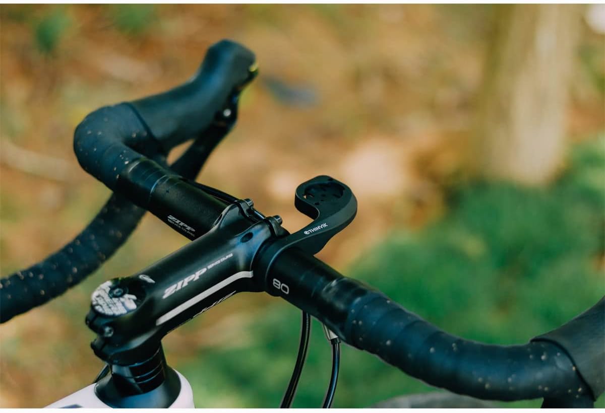 Thinvik Out Front Bike Computer Mount for Garmin Edge 830 820 810 800 530 520 Plus 520 510 500 200 130 25 GPS Compatible with 31.8mm 25.4mm Handlebar