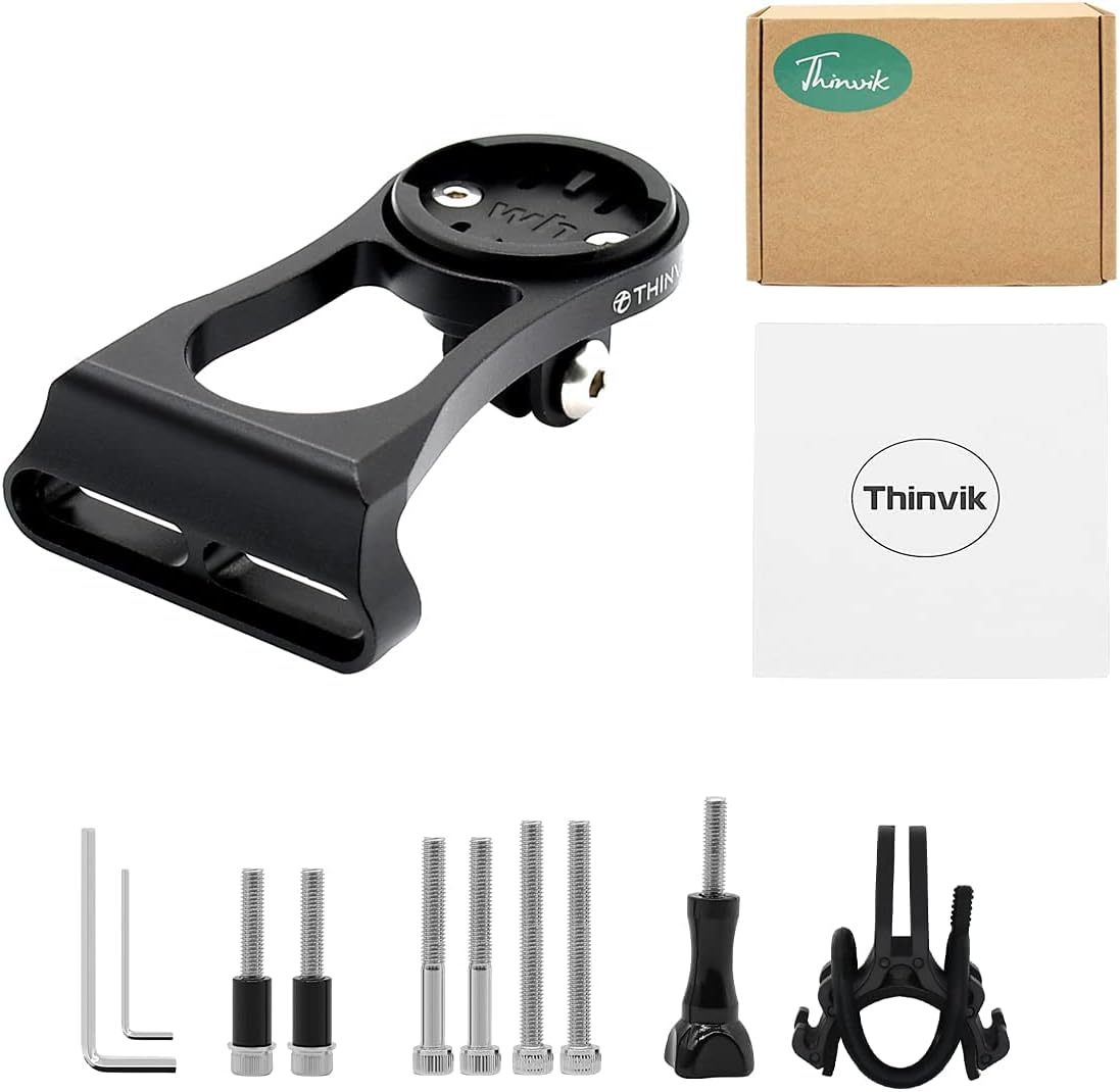 Thinvik Out-Front Extended Bike Computer Mount for Wahoo Garmin Bryton Series Combo Mount GPS Bike Computer