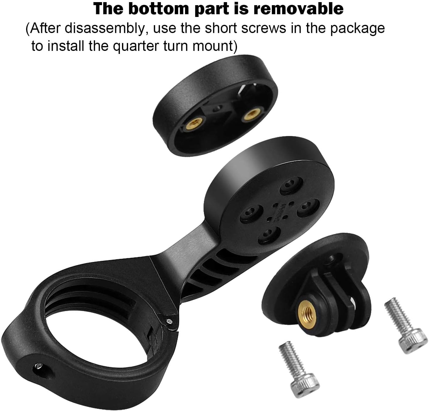 Thinvik Bike Computer Mount for Garmin Edge 1040 1030 840 830 540 530 130 Compatible with 25.4 31.8 35mm Handlebars Comes with Quick Release Gopro Mount Adapter and Light Holder
