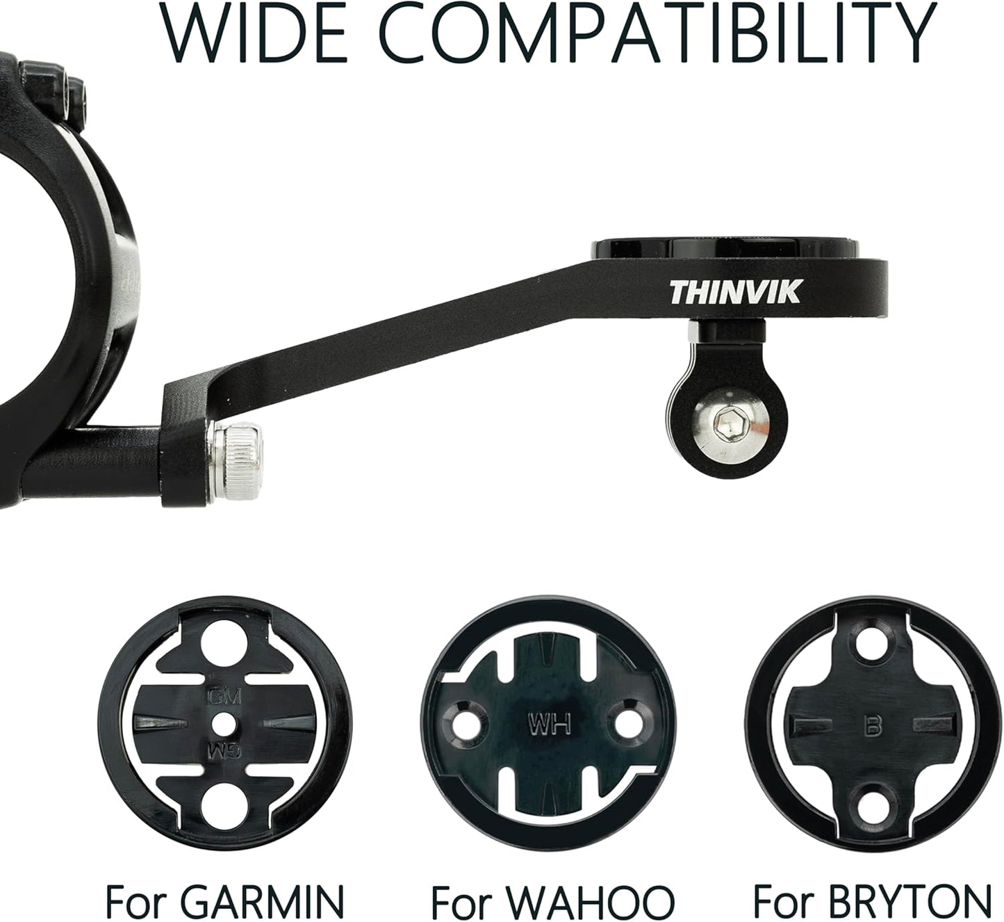 Thinvik Out-Front Extended Bike Computer Mount for Wahoo Garmin Bryton Series Combo Mount GPS Bike Computer