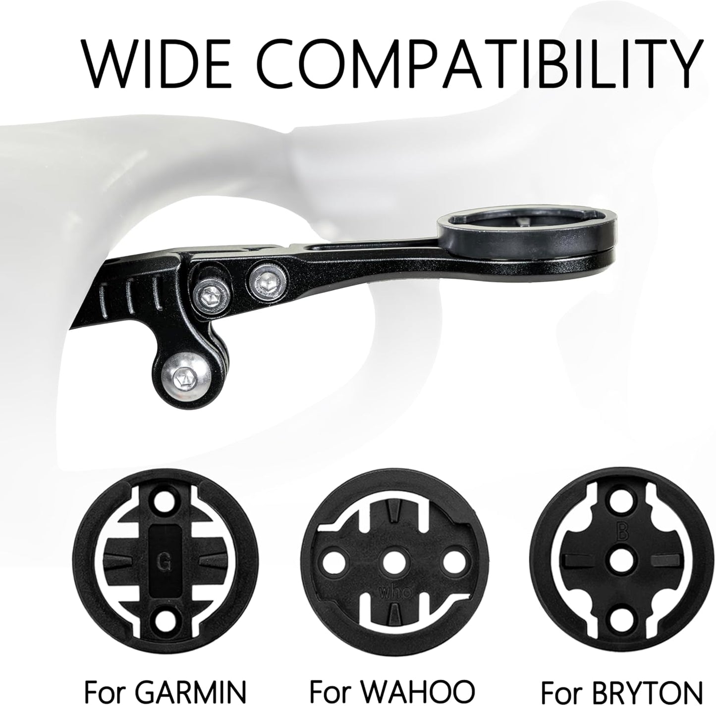 Thinvik Integrated Handlebar Bike Computer Adjustable Combo Mount for Wahoo Garmin Bryton Series Bicycle Mount for Gopro Combo Camera and Headlight
