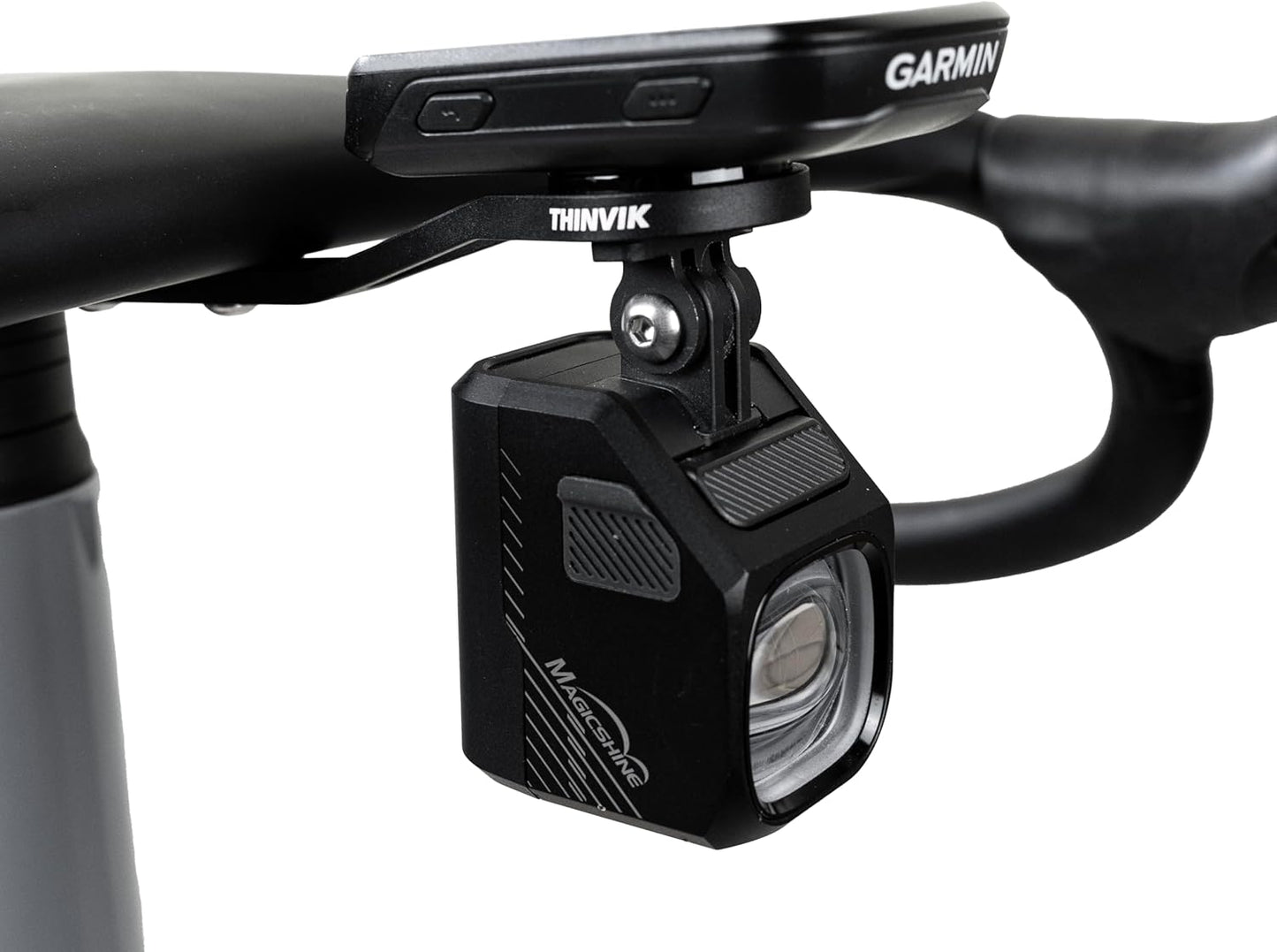Thinvik Integrated Handlebar Bike Computer Adjustable Combo Mount for Wahoo Garmin Bryton Series Bicycle Mount for Gopro Combo Camera and Headlight