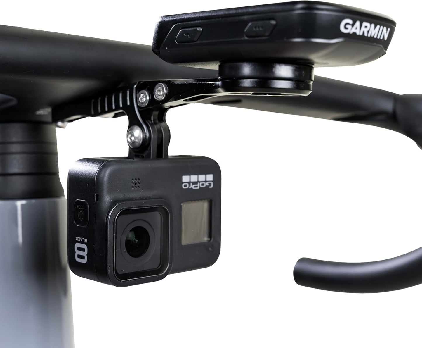 Thinvik Integrated Handlebar Bike Computer Adjustable Combo Mount for Wahoo Garmin Bryton Series Bicycle Mount for Gopro Combo Camera and Headlight