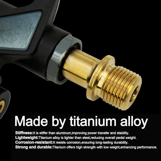 Full Carbon Ti Bike Clipless Pedals