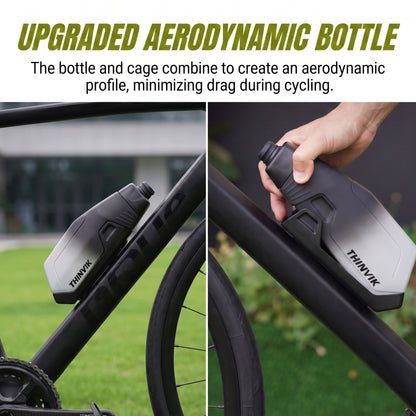 Bicycle Aerodynamic Water Bottle Set, 650ml Squeeze Water Bottle