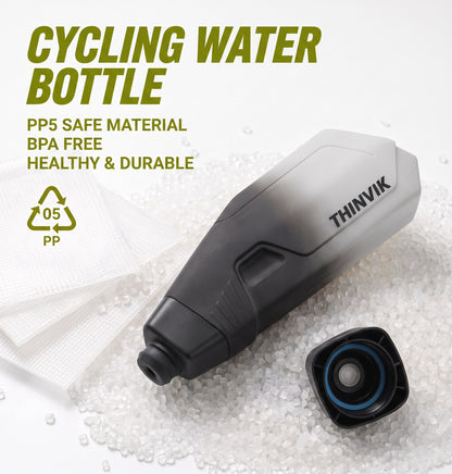 Bicycle Aerodynamic Water Bottle Set, 650ml Squeeze Water Bottle