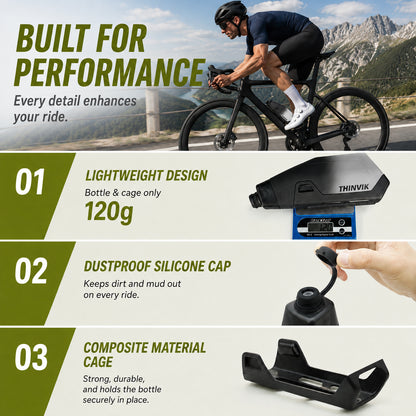 Bicycle Aerodynamic Water Bottle Set, 650ml Squeeze Water Bottle