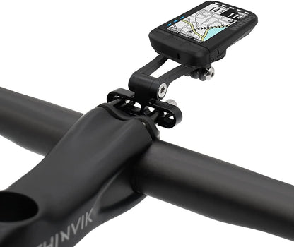 Thinvik Out-Front Extended Bike Computer Mount for Wahoo - Adjustable Angle Combo Mount for Elemnt Mini, Bolt, Roam GPS Bike Computer - CNC Aluminum Alloy