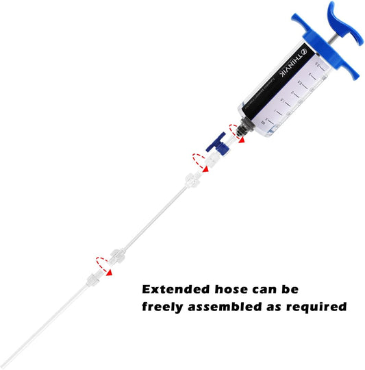 Thinvik 100ML/3.5 oz Bike Tubeless Sealant Injector for Stans No Tubes Sealant, Bicycle Tubeless Tire Sealant Syringe for Presta Schrader Valve Core