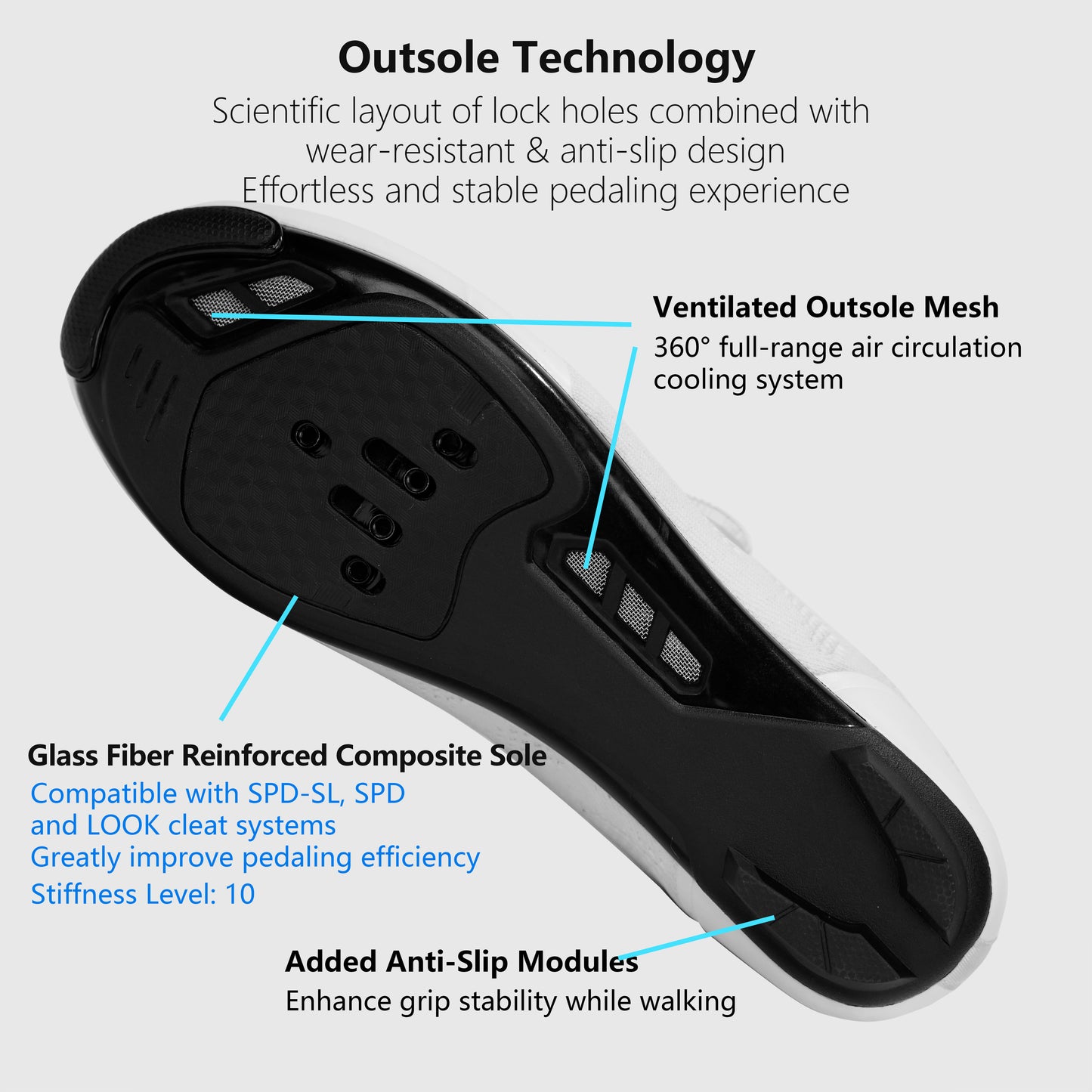 Thinvik S5 Road bike Cycling Shoes For SPD-SL and Keo systems
