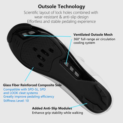 Thinvik S5 Road bike Cycling Shoes For SPD-SL and Keo systems