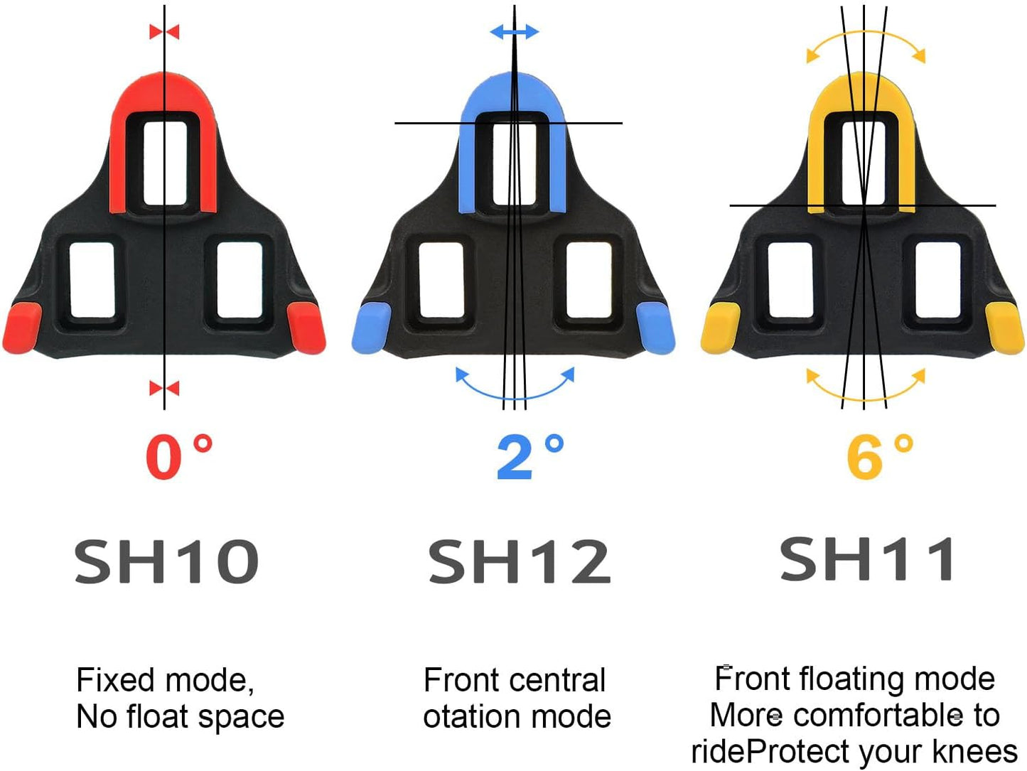 Thinvik Road Bike Cleats for Shimano SPD-SL Locking Cycling Pedals Cleat for Shimano SH10 SH11 SH12 System Shoes
