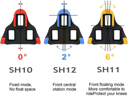 Thinvik Road Bike Cleats for Shimano SPD-SL Locking Cycling Pedals Cleat for Shimano SH10 SH11 SH12 System Shoes