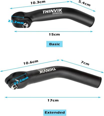 Thinvik Bike Bar Ends, Aluminium Alloy MTB Bicycle Bar Ends