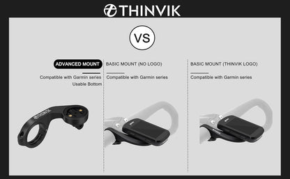 Thinvik Out Front Bike Computer Mount for Garmin Edge 830 820 810 800 530 520 Plus 520 510 500 200 130 25 GPS Compatible with 31.8mm 25.4mm Handlebar