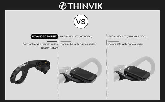 Thinvik Out Front Bike Computer Mount for Garmin Edge 830 820 810 800 530 520 Plus 520 510 500 200 130 25 GPS Compatible with 31.8mm 25.4mm Handlebar