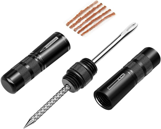 Thinvik Tubeless Tire Repair Kit(with Cutting Tool)&Tire Plug Kit,Portable Tire Repair Puncture Kit - Fix The Puncture&Flat of MTB,Road,Gravel,E-Bike,-Include Bacon Strips, Embedding Tool
