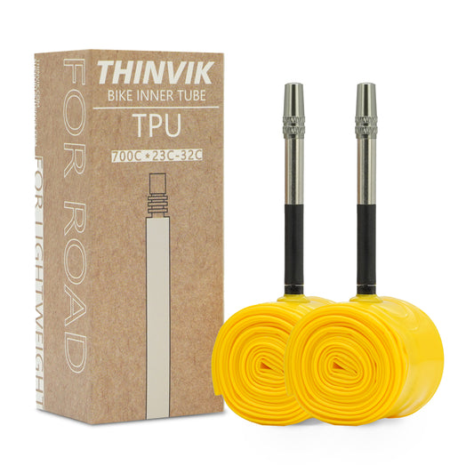 TPU Inner Tube Metal&Plastic Presta Valve Stem - 2 PCS (One Pair)