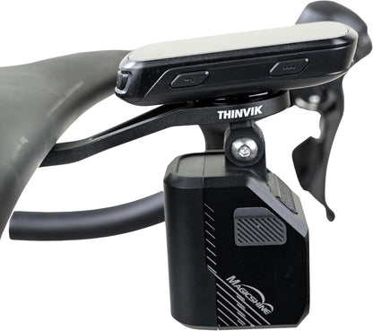 Thinvik Integrated Handlebar Bike Computer Adjustable Combo Mount for Wahoo Garmin Bryton Series Bicycle Mount for Gopro Combo Camera and Headlight