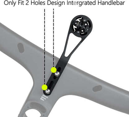 Thinvik Integrated Handlebar Bike Computer Adjustable Combo Mount for Wahoo Garmin Bryton Series Bicycle Mount for Gopro Combo Camera and Headlight