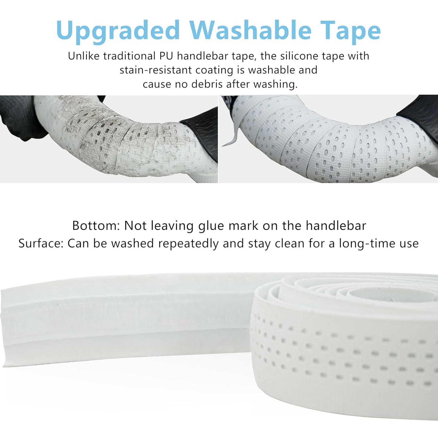 Thinvik Bike Handlebar Tape, Shock Absorbing Silicone & EVA