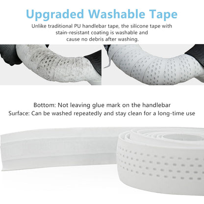 Thinvik Bike Handlebar Tape, Shock Absorbing Silicone & EVA