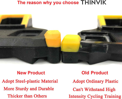 Thinvik Road Bike Cleats for Shimano SPD-SL Locking Cycling Pedals Cleat for Shimano SH10 SH11 SH12 System Shoes
