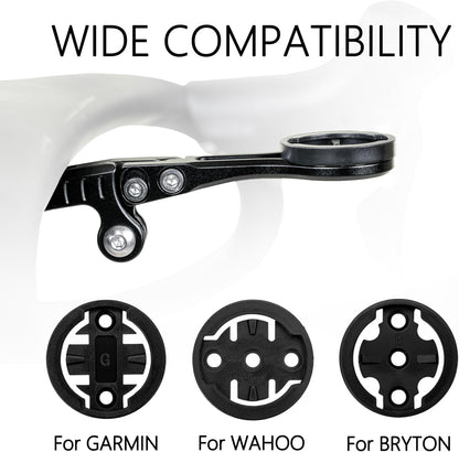 Thinvik Integrated Handlebar Bike Computer Adjustable Combo Mount for Wahoo Garmin Bryton Series Bicycle Mount for Gopro Combo Camera and Headlight