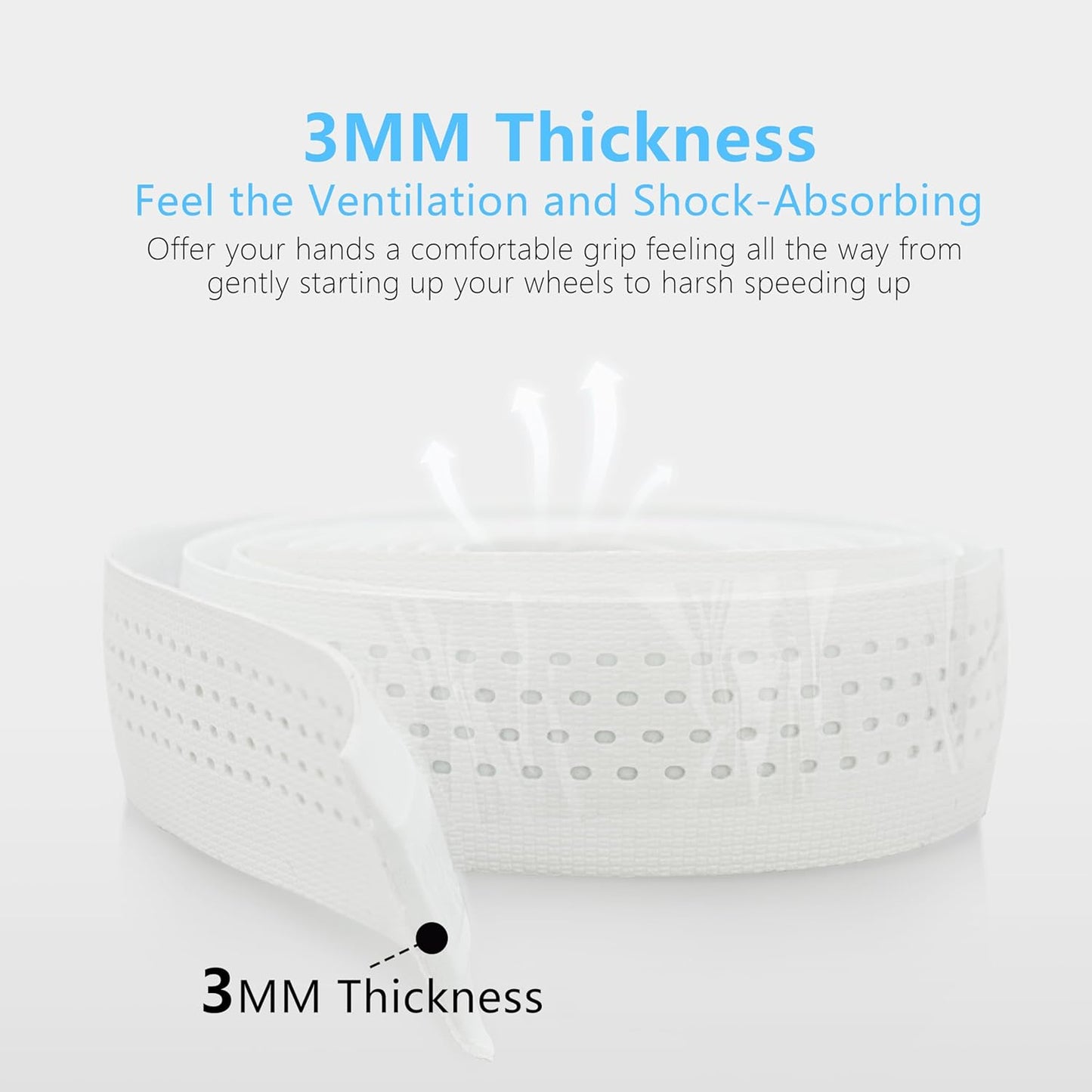 Thinvik Bike Handlebar Tape, Shock Absorbing Silicone & EVA