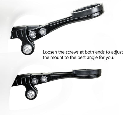 Thinvik Integrated Handlebar Bike Computer Adjustable Combo Mount for Wahoo Garmin Bryton Series Bicycle Mount for Gopro Combo Camera and Headlight