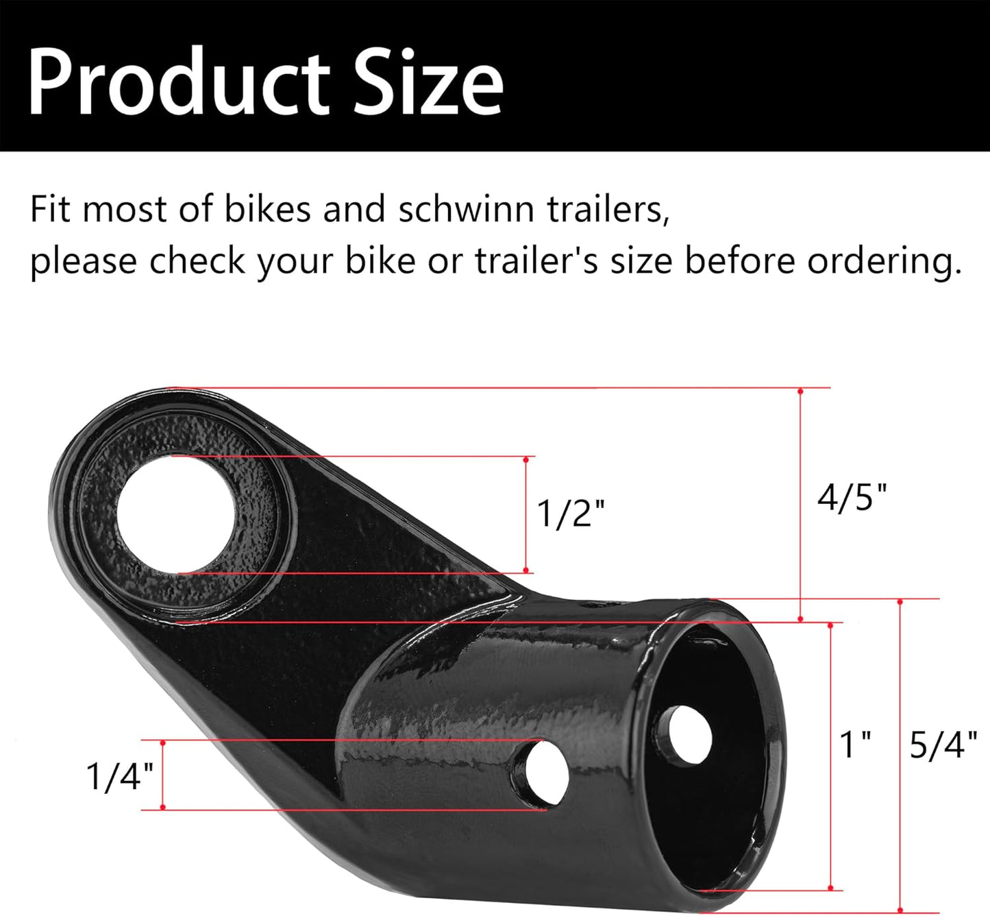 Thinvik Coupler Hitch Attachments for Instep & Schwinn Bike Trailers,Flat