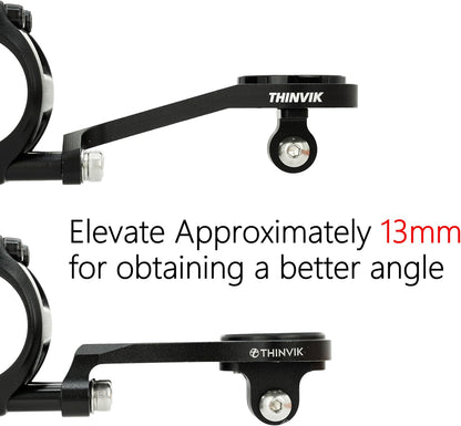 Thinvik Out-Front Extended Bike Computer Mount for Wahoo Garmin Bryton Series Combo Mount GPS Bike Computer