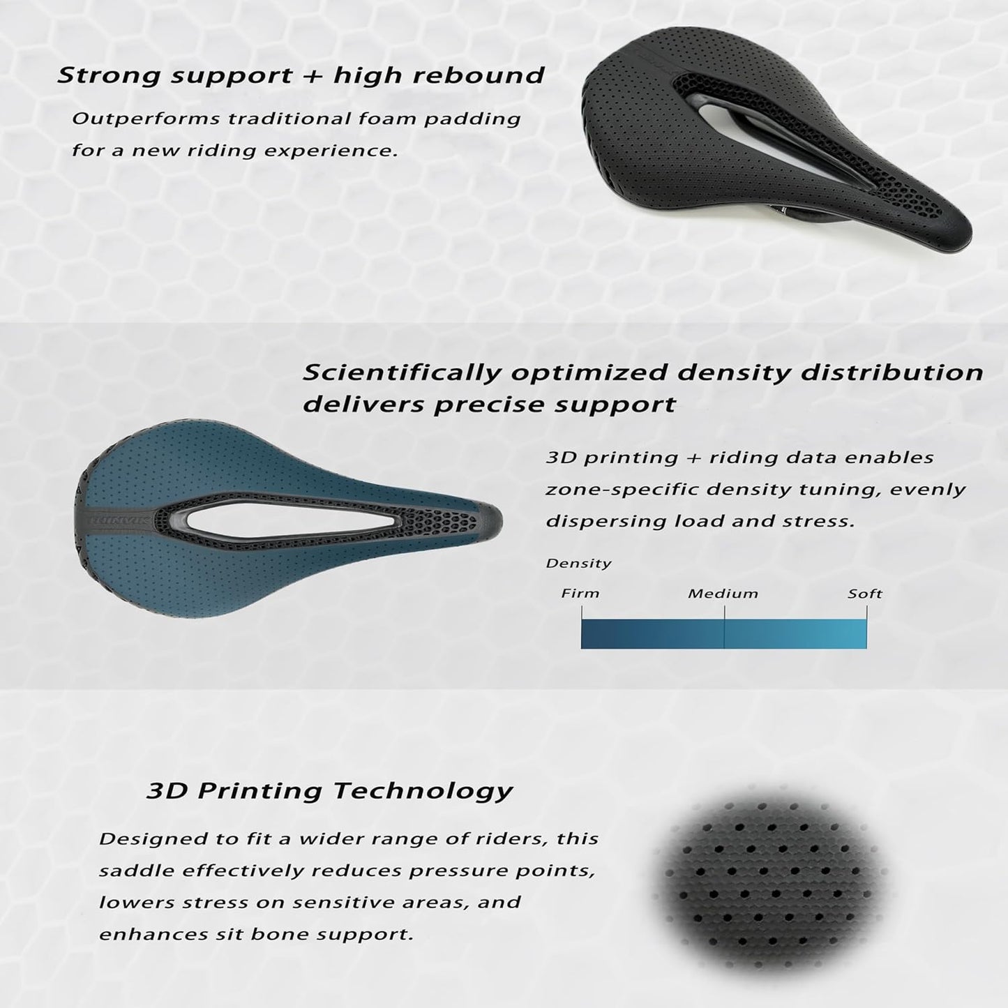 Thinvik 3D Printed Carbon Fiber Bike Saddle,