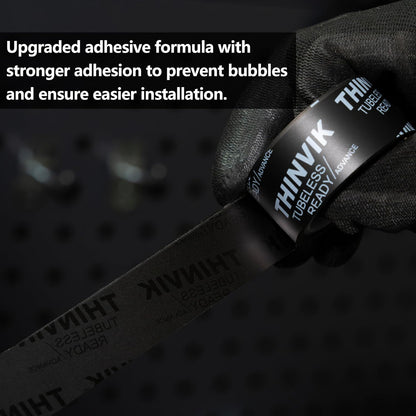 Thinvik Upgraded Tubeless Bike Wheel Rim Tape Width 21/23/25/27/29/31/33/35 mm x Length 5.5m/18.04ft Roll Anti Puncture for Mountain&Road Bike Wheel Carbon set-23mm