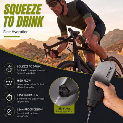 Bicycle Aerodynamic Water Bottle Set, 650ml Squeeze Water Bottle