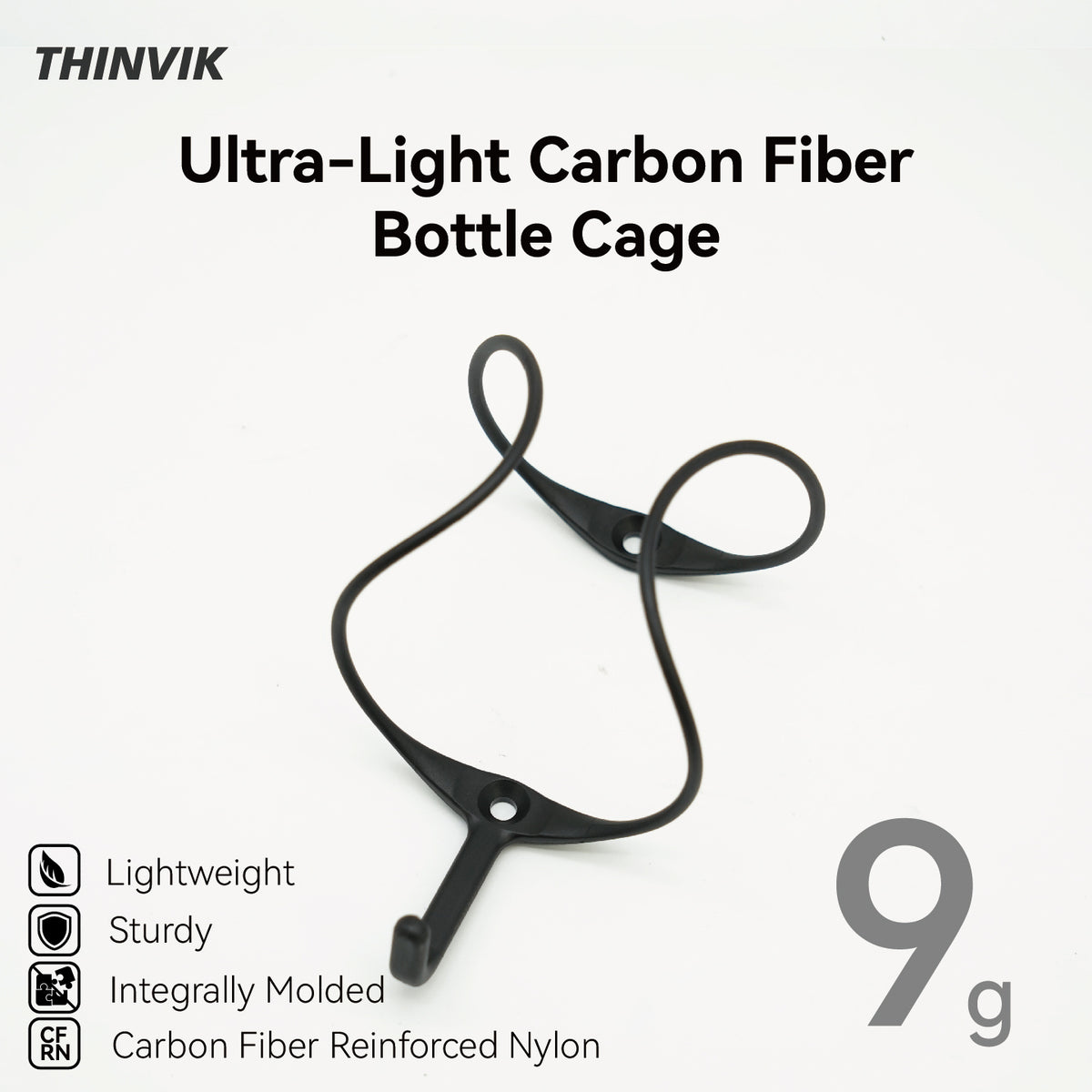 Thinvik Bike Water Bottle Cage, Carbon Fiber Reinforced Nylon